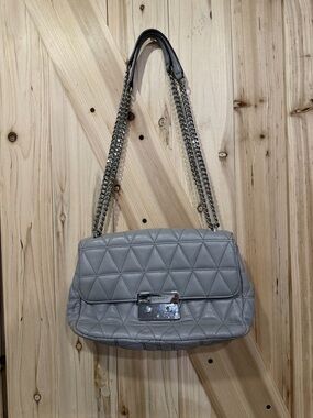 Michael kors quilted grey purse
